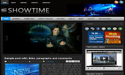 ShowTime Blogger Template