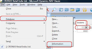Dynamics NAV session with locking details