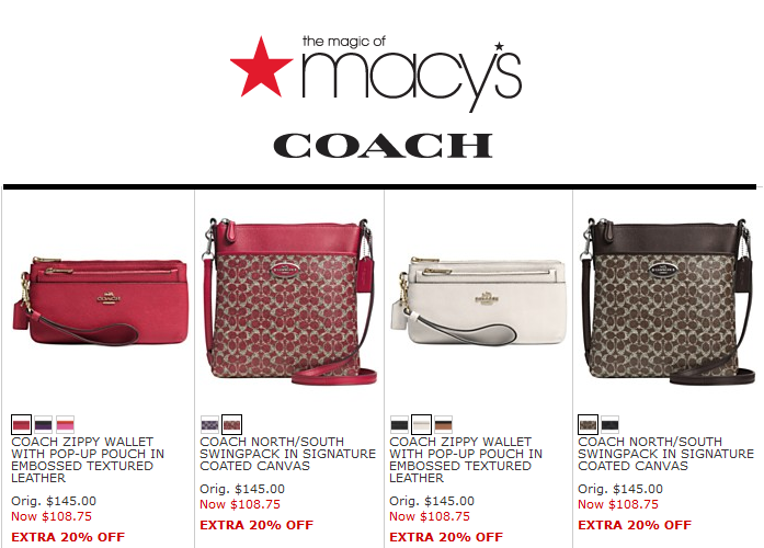 Janie Girl Macy's Coach Sale + 20 Off
