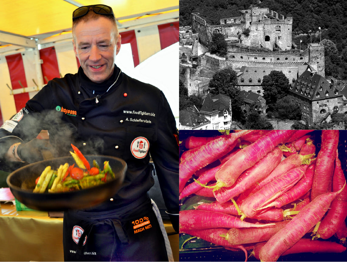 Impressionen von der Open-Air-Kochshow der FoodFighters auf Burg Rheinfels. #FoodFighters #MoToLogie