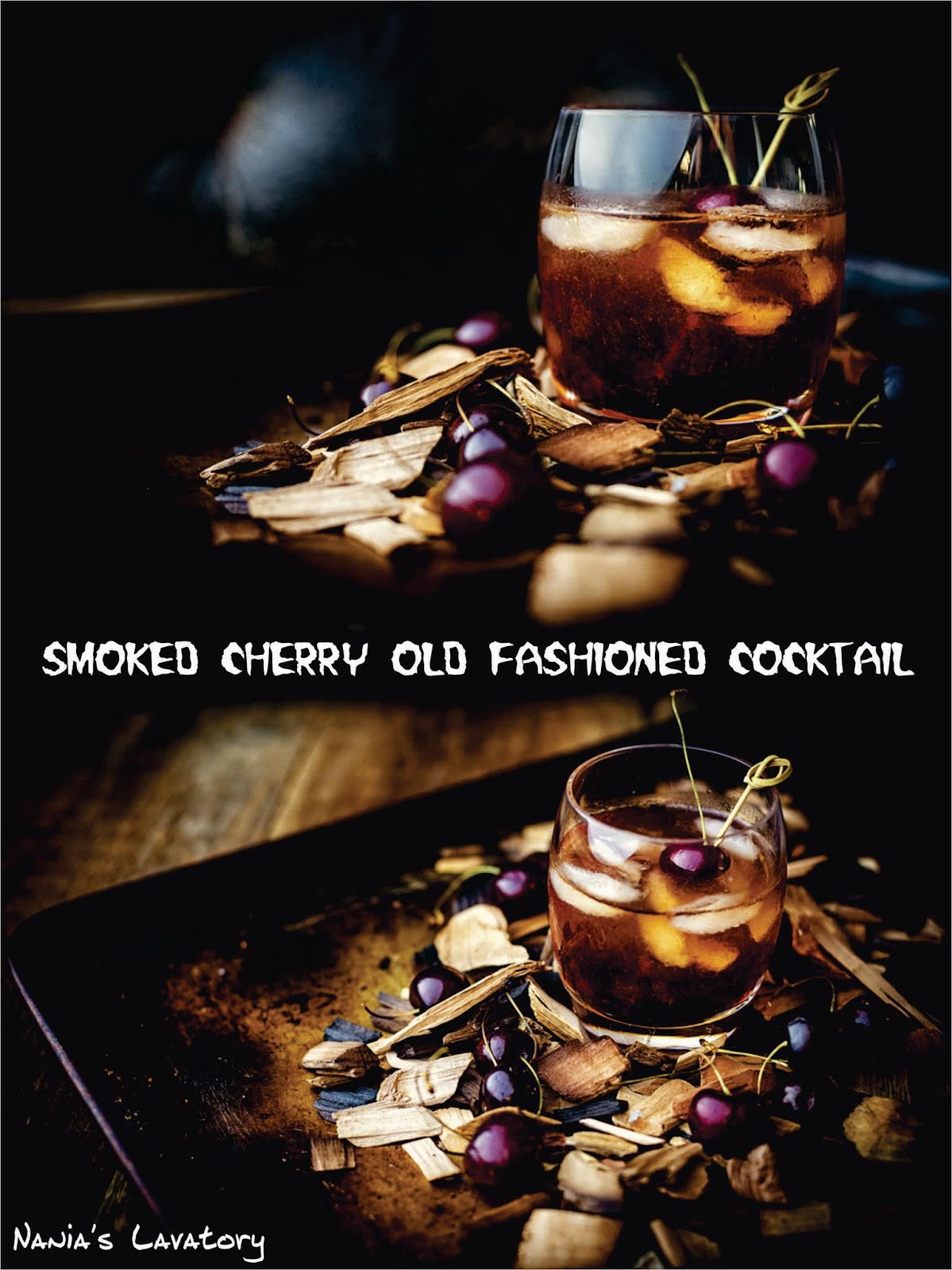 Smoked Cherry Old Fashioned Cocktail