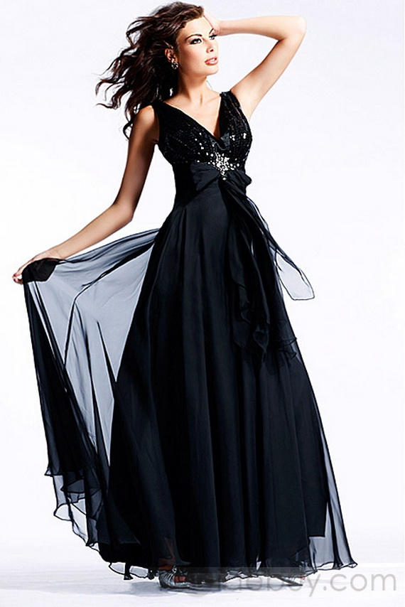 fashion world Black Maxi Dresses