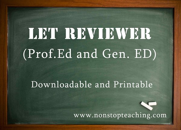 LET Reviewer for General and Professional Education with Answer Keys