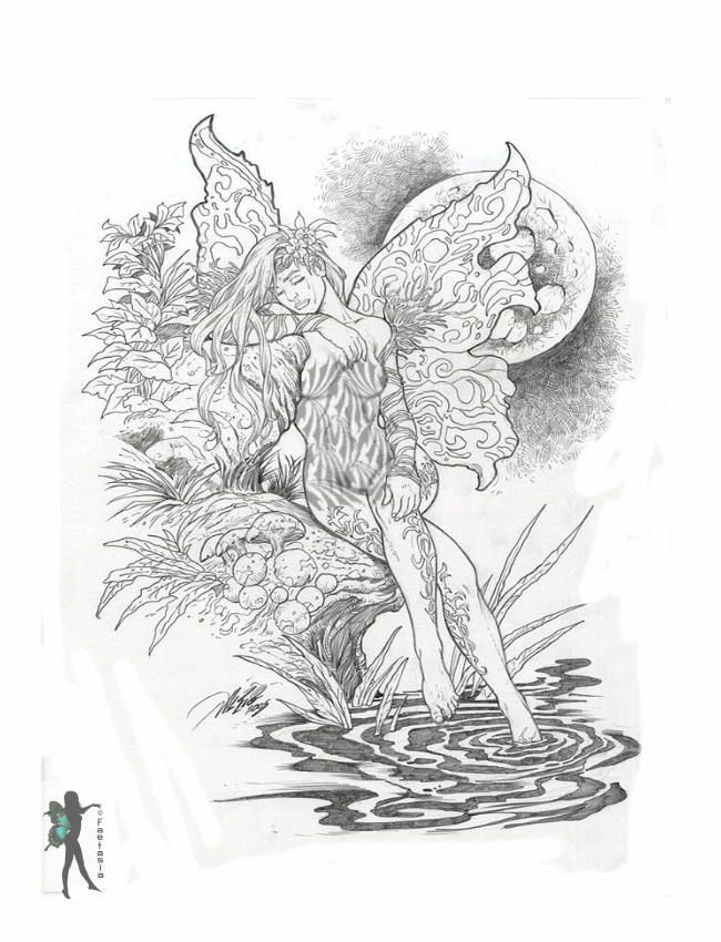 fairies and mermaids coloring pages - photo #23