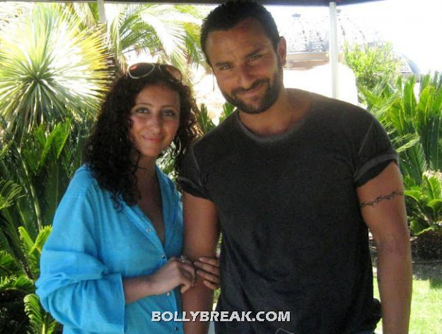 She couldn't leave without taking a pic with Saifu!! - (5) -  Deepika,John,Jacqueline,Anil and Saif Race 2 - Fan photos