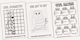 Iman's Home-School: Owl Project & Worksheets