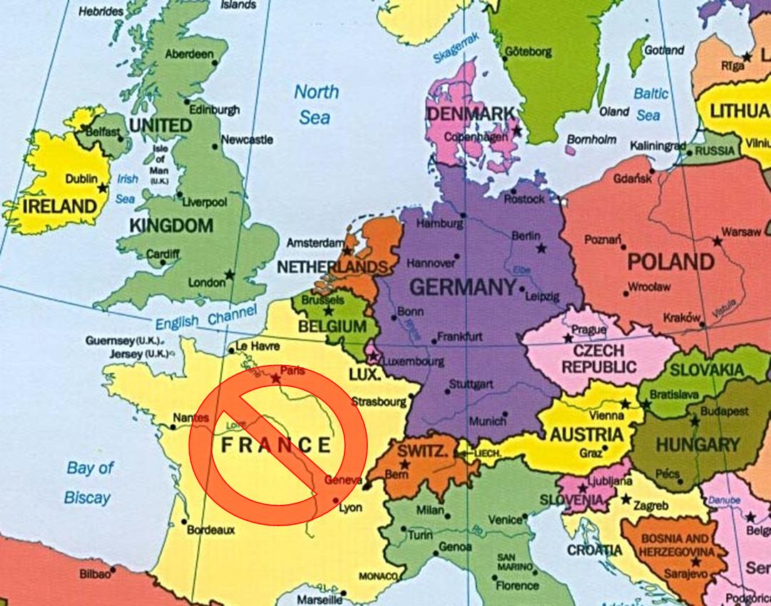 Германия и великобритания ведущие страны европы. Франция и Германия на карте. Карта зарубежной Европы. Франция на карте Европы. Франция и Германия на карте Европы.