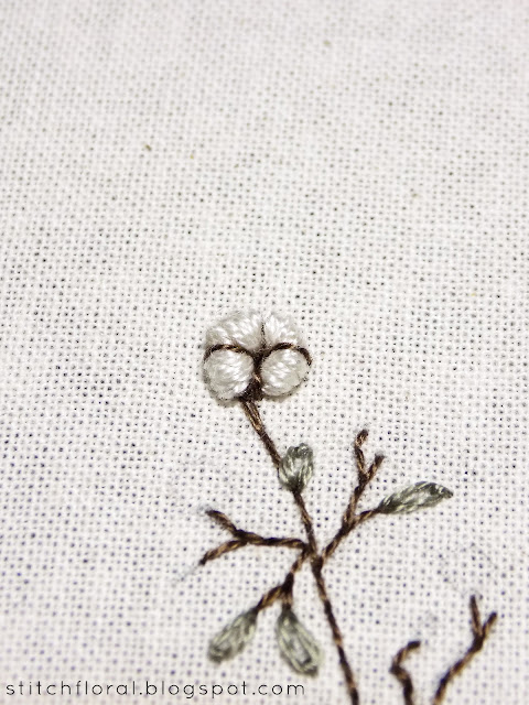 Hand embroidery cotton flower