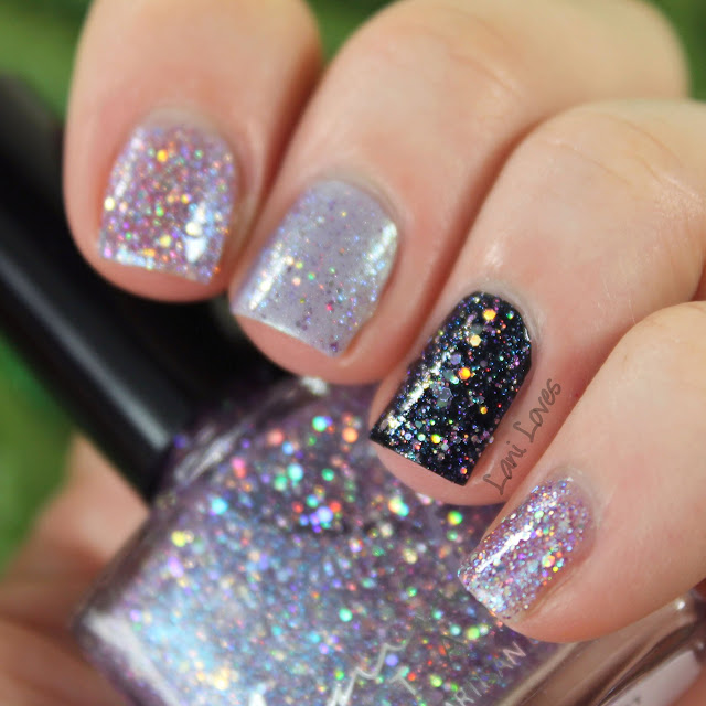 Femme Fatale Cosmetics Spangled Starlight nail polish Swatches & Review