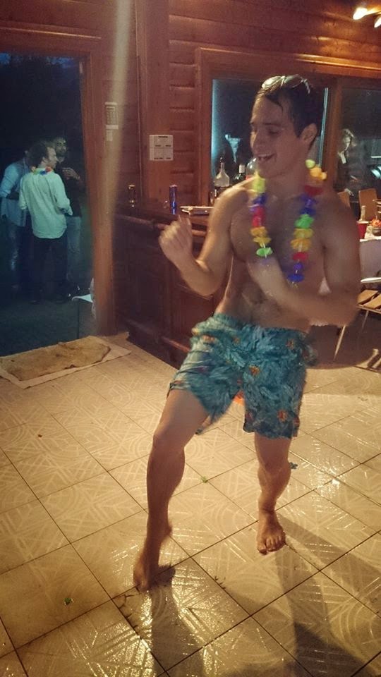 dancing at indoor pool party in london