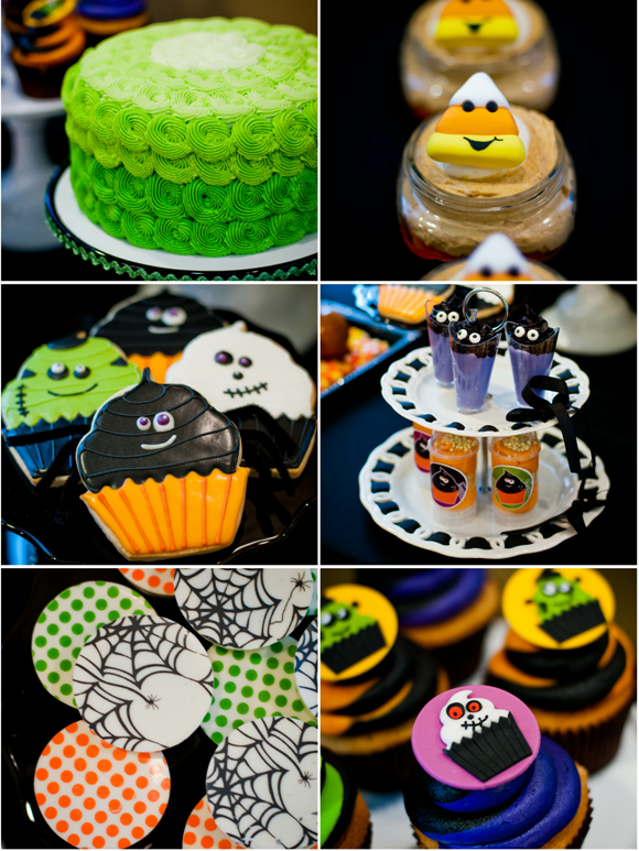 Halloween Kids Party Ideas | Little Monsters Cupcakery - via BirdsParty.com