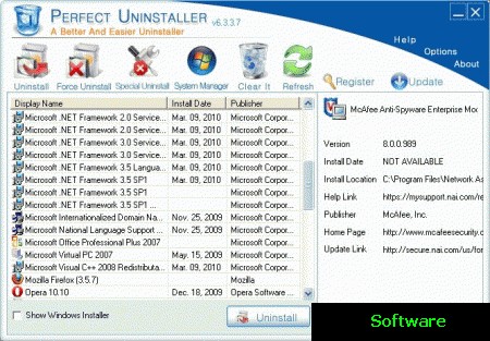 Perfect Uninstaller 6.3.3.9 Datecode 14.07.2011