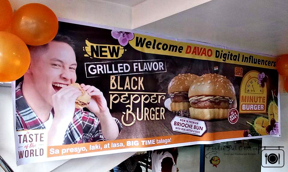Minute Burger New Grilled Flavor Black Pepper Burger DAVAO FOODIE ONLINE