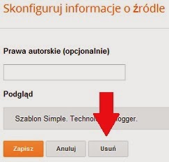 Usuwanie gadżetu na blogerze Usuwanie gadżetu z bloga
