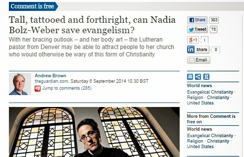 Tall, tattooed and forthright, can Nadia Bolz-Weber save evangelism?