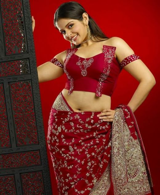 Pictorial Wall Paper Malayalam Actress Roma Smile Wallpaper In Beautiful Red Saree Actress Saree Pictures