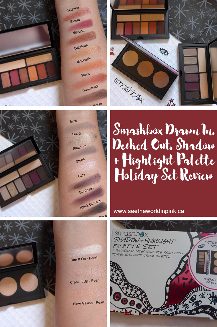 Smashbox Drawn In. Decked Out. Shadow + Highlight Palette Set Review ~ Ablaze Cover Shot, Sultry Cover Shot & Pearl Spotlight Palettes! 