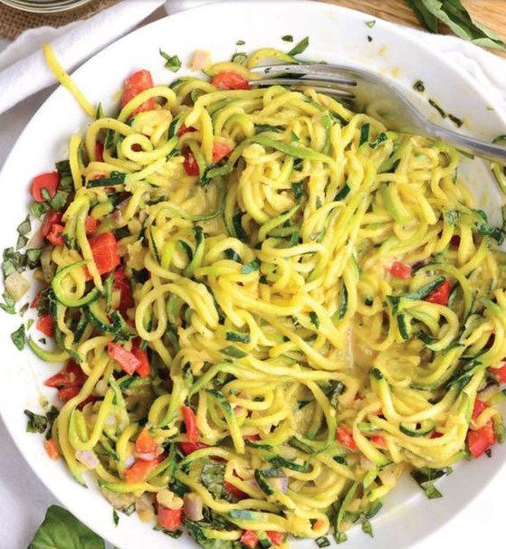 Low Carb 6 Ingredient Vegan Cheesy Zoodles Low Carb 6 Ingredient Vegan Cheesy Zoodles