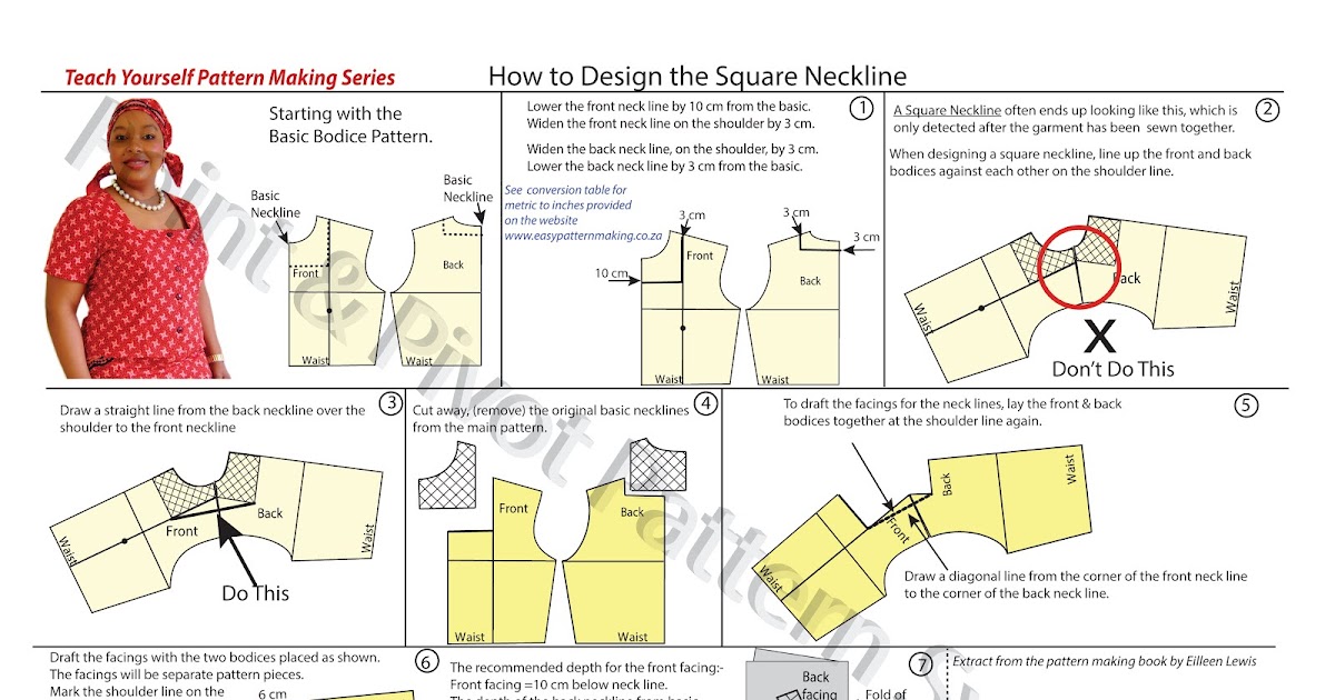 Teach Yourself Pattern Making Series How to Design a Square Neckline