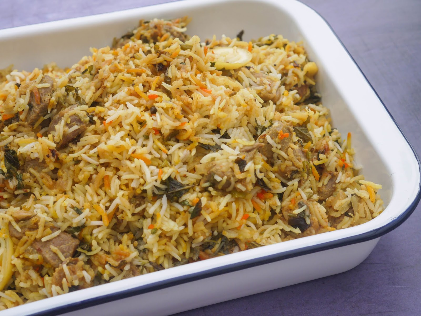 This Muslim Girl Bakes Boneless Lamb Biryani.