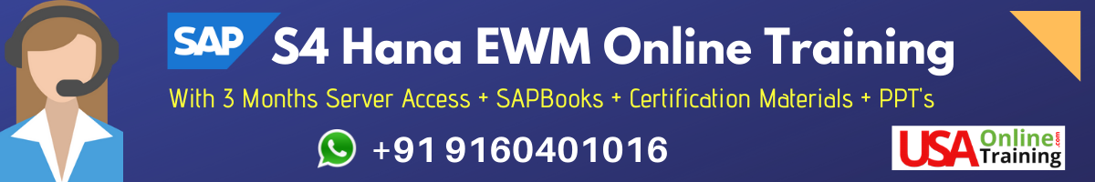 SAP S4 Hana EWM Online Training | SAP Embedded EWM 1809 Course
