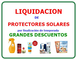Liquidacion de protectores solares