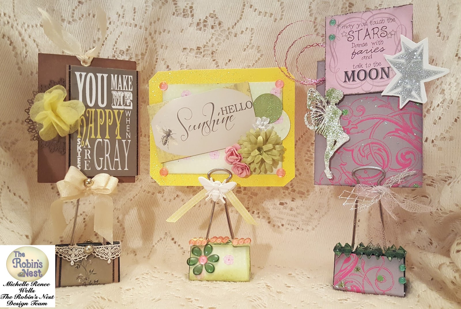 chattering robins scraps to fab altered binder clips how to