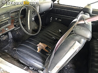 A hole is worn into the driver’s seat. Otherwise the interior looks great for a neglected 40+ years old.
