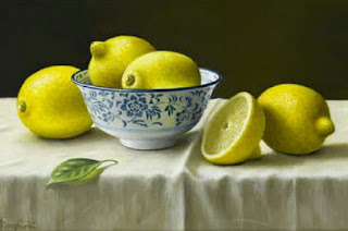 lienzos-con-limones-y-manzanas-pinturas cuadros-limones-pinturas