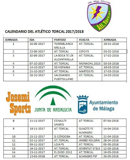 Atlético Torcal, calendario completo 2017/2018