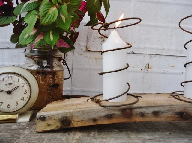 Quirky chair bedspring candle holder by Knick of Time featured on I Love That Junk