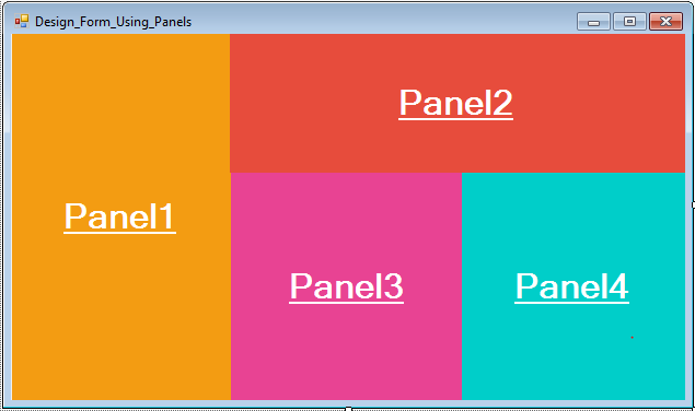 VB.Net Design Form Using Panels - C#, JAVA,PHP, Programming ,Source Code