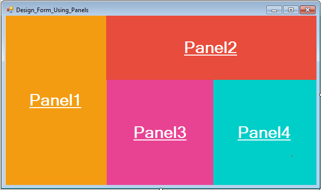 How To Design a Form With Panels Using VB.Net