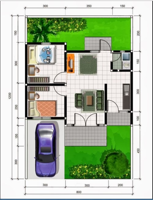  Denah  Lantai  dan Atap Rumah  Minimalis  Modern 2019  Desain 