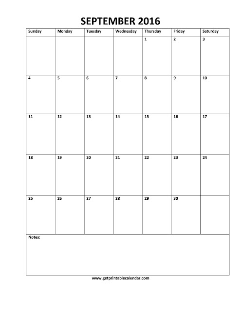 September 2016 Printable Calendar, September 2016 Calendar, September 2016 Calendar Printable, September 2016 Calendar Template, September Calendar, 2016 September Calendar