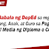 Babala ng DepEd sa Pagpopost sa Social Media ng Diploma o Certificate