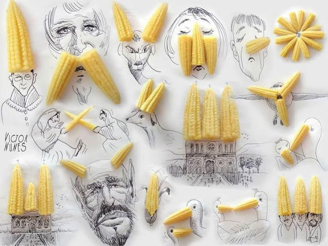 Drawing using small objects