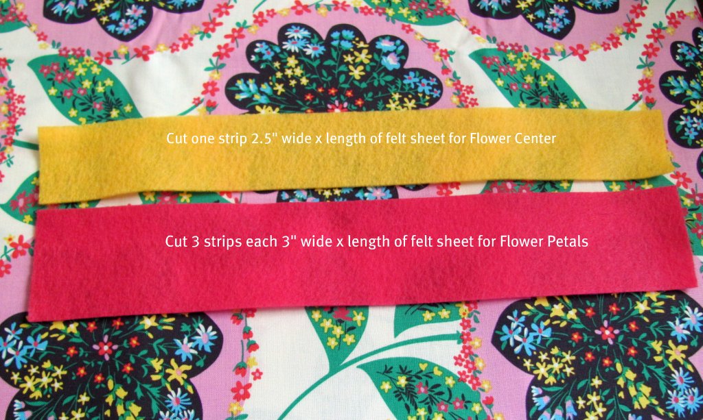 sewVery Felt Fabric Flower Tutorial