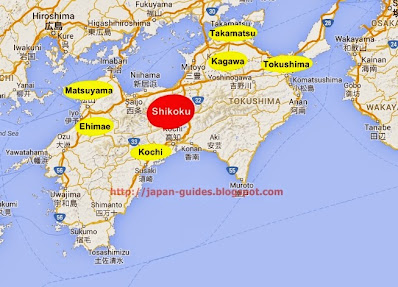 แผนที่ Shikoku