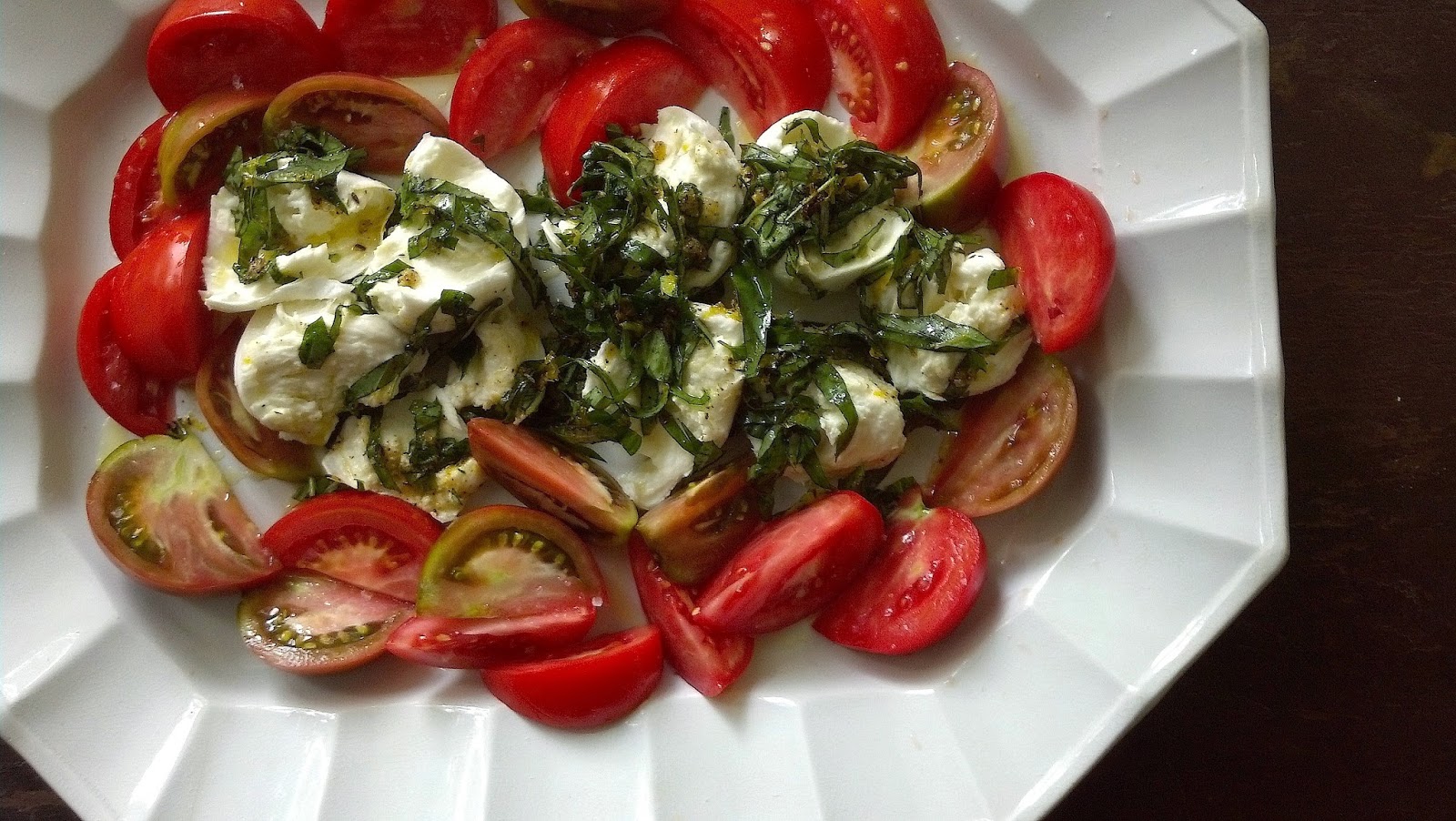 salted sugared spiced™ Marinated Buffalo Mozzarella and Tomato Salad