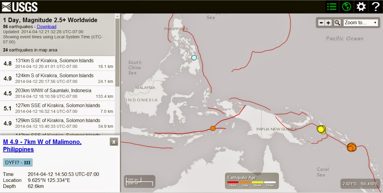 Pacific RingofFire earthquakes today Marinduque Rising