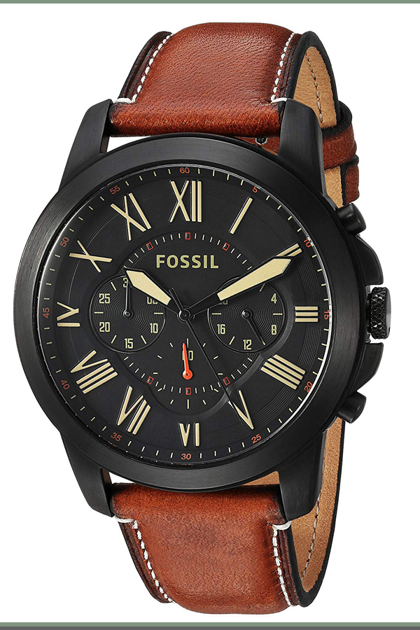 men's leather band watches