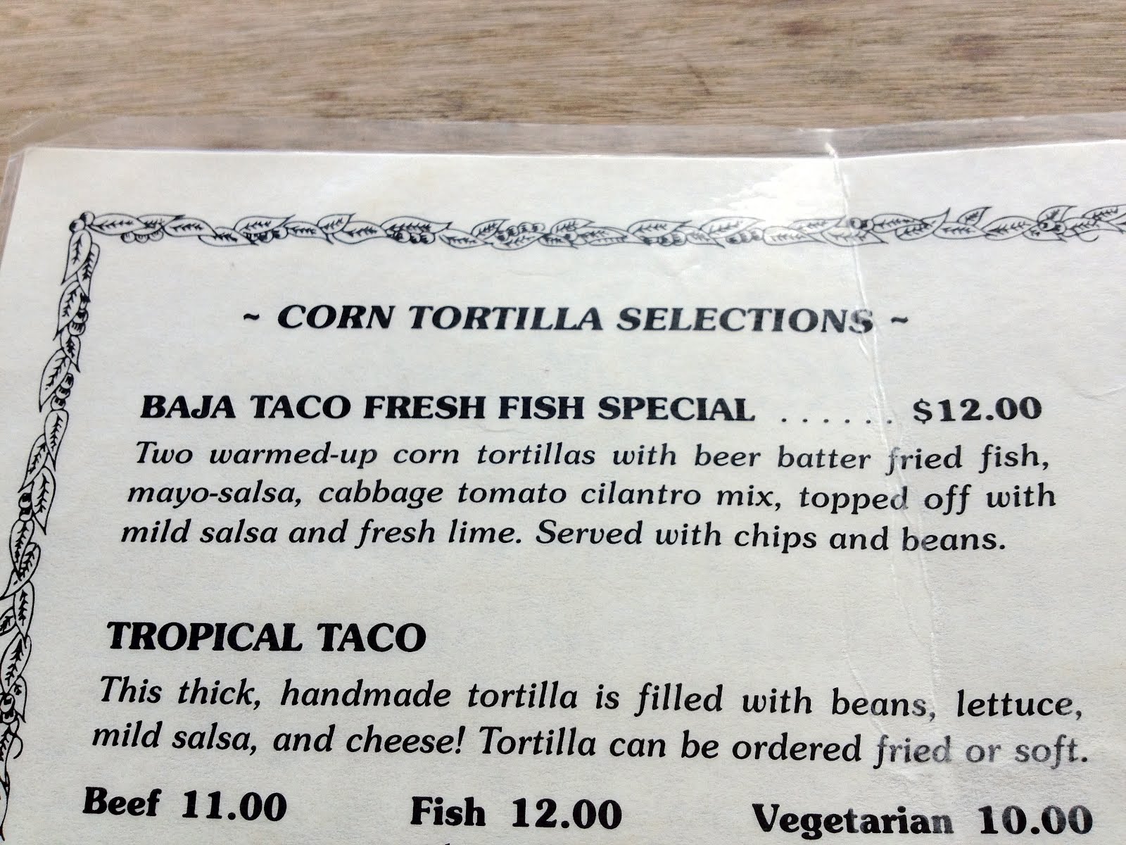 Fish Tacos Tropical Taco Hanalei, Kauai, Hawaii