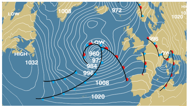 Weather Map With Low And High Pressure - United States Map
