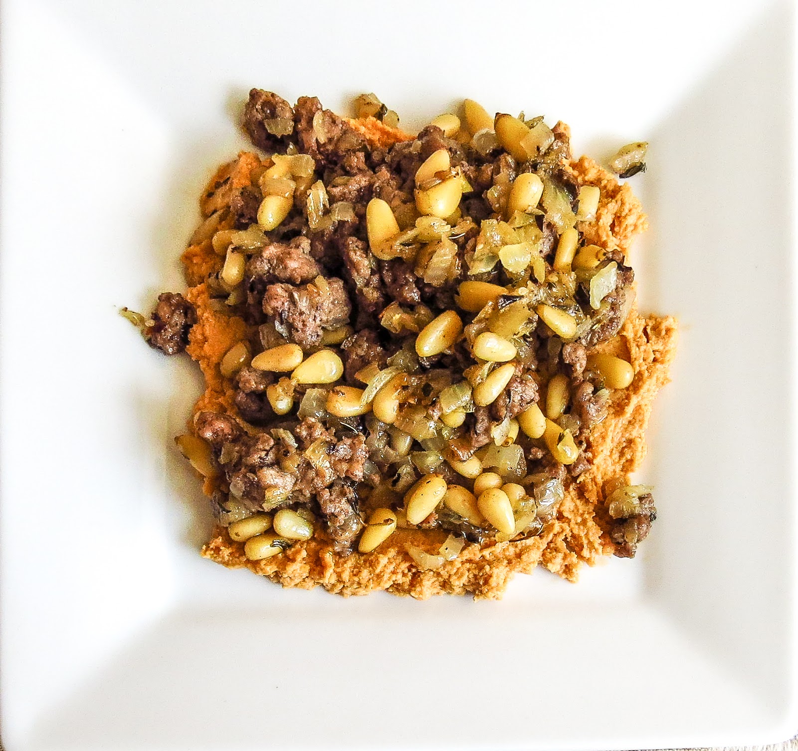 OnTheMoveIn the Galley Hummus With Lamb and Pine Nuts