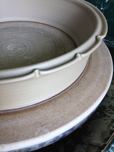 A decorative rim on a casserole by Lori Buff