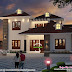 2185 sq-ft two storied gabled roof home at Kannur 