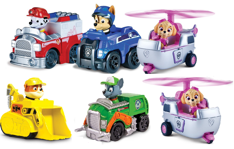paw patrol 3 pack vehicle set