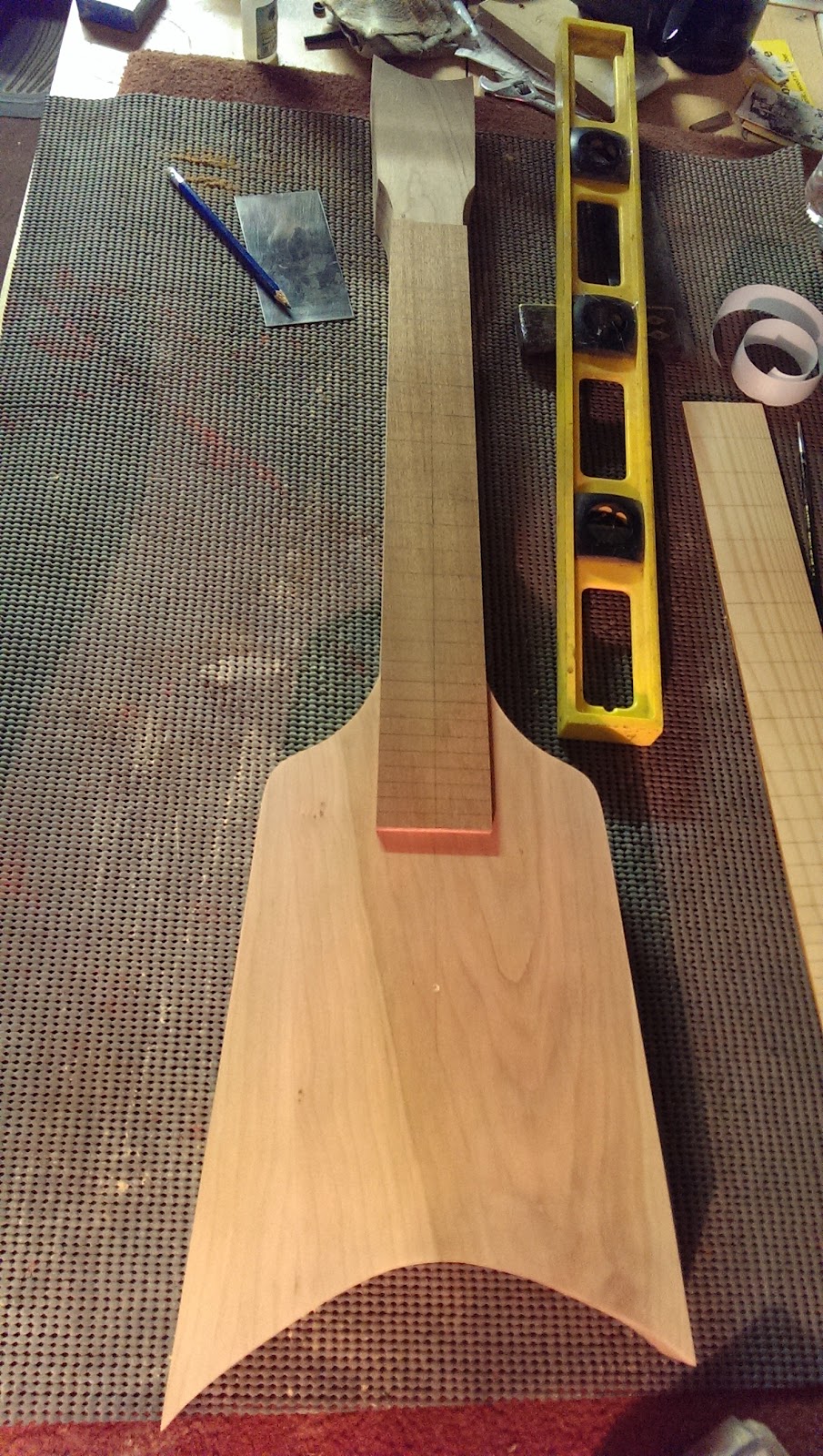 DLP Guitars DLP Lap Steel Guitar 2 Cutting the Body Blanks