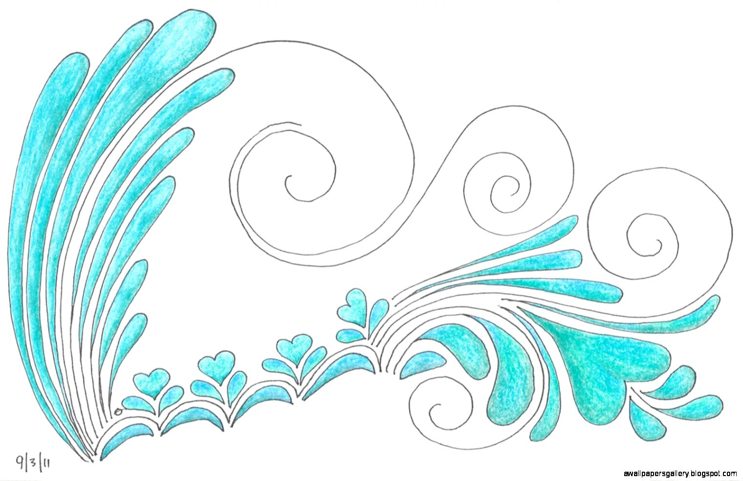 Ocean Waves Drawing Images amp Pictures   Becuo